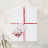 Terracotta Burgundy Blush Floral Wedding Thank You ギフトタグ (より糸付き)