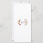 Terracotta Burgundy Floral Wedding Menu Cards (裏面)