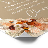 Terracotta burnt orange burgundy beige Mimosa bar ポスター (角)