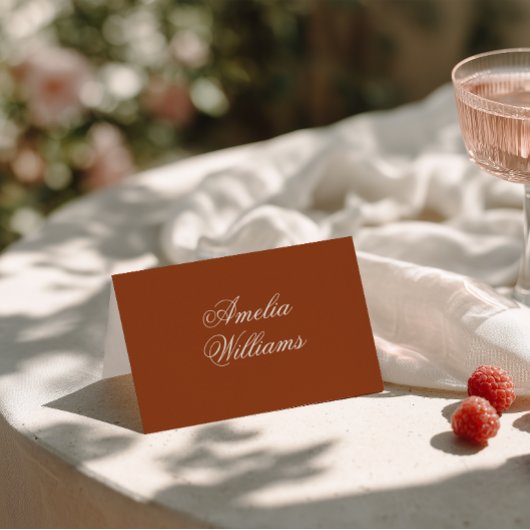 Terracotta Burnt Orange Cream Boho Chic Wedding テーブルナンバー