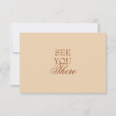 Terracotta Burnt Orange Floral Boho Wedding RSVP (裏面)