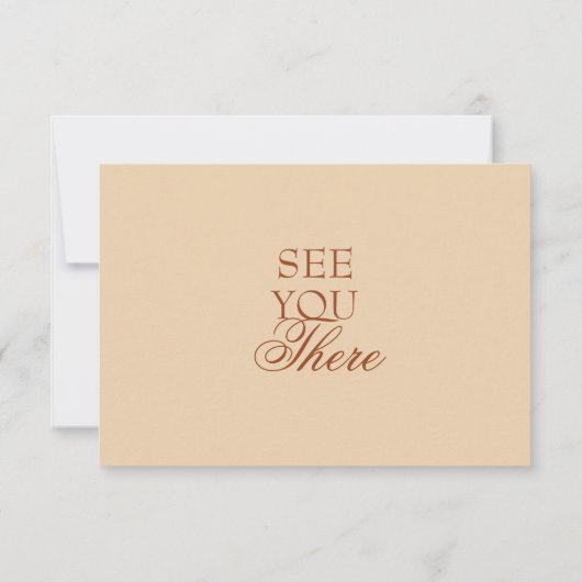 Terracotta Burnt Orange Floral Boho Wedding RSVP (裏面)