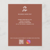 Terracotta business logo qr code instagram チラシ (正面)