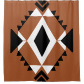 Terracotta-Chic Boho Duschvorhang シャワーカーテン (正面)