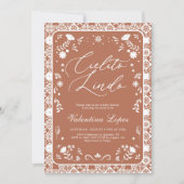 Terracotta Cielito Lindo Talavera Baby Shower 招待状 (正面)