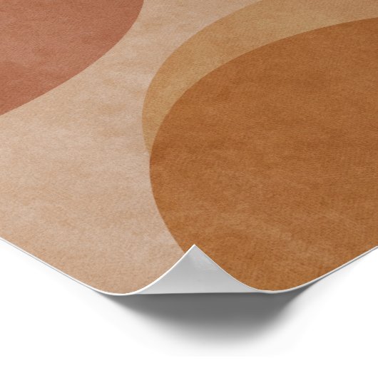 Terracotta Circles - Minimalist Geometric ポスター (角)