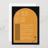 Terracotta Classy Script前夜 招待状 (正面/裏面)