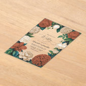 Terracotta Clay, Warm Sand & Oat Milk Wedding アクリル招待状 (レイダウン)