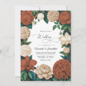 Terracotta Clay, Warm Sand & Oat Milk Wedding 招待状 (正面)