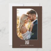 Terracotta Clay, Warm Sand & Oat Milk Wedding 招待状 (裏面)