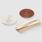 Terracotta Cotton Flower Favorite Wedding Party ハンドファン (組立なし)