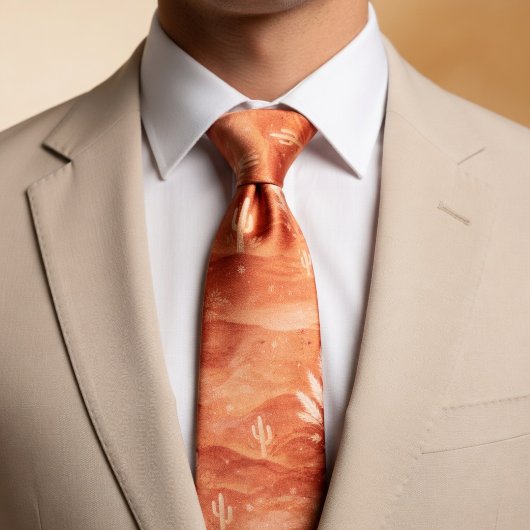 Terracotta Desert Boho ネクタイ