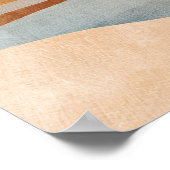 Terracotta Desert Lake Art Neutral for Living Room ポスター (角)