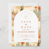 Terracotta Desert Romance Wedding セーブザデート (正面)