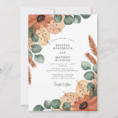 Terracotta Earthy Boho Wedding 招待状 (正面)