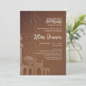Terracotta Earthy Mosque Ramadan Iftar Invitation 招待状 (スタンド正面)