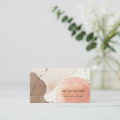 Terracotta Earthy Tones Watercolor Background 名刺 (スタンド正面)