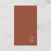 Terracotta Elegant Calligraphy Wedding RSVP Card 名刺 (裏面)