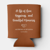 Terracotta Elegant Wedding Cheers to Love Can  缶クーラー (裏面)