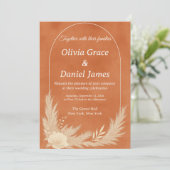 Terracotta Elegant Wedding Invitation 招待状 (スタンド正面)