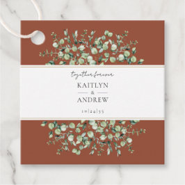 Terracotta Eucalyptus Together Forever Wedding  フェイバータグ