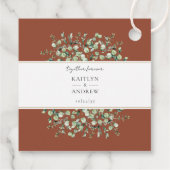 Terracotta Eucalyptus Together Forever Wedding フェイバータグ (裏面)