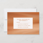 Terracotta Fall Autumn RSVP Card Wedding Oranges (正面)