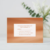Terracotta Fall Autumn RSVP Card Wedding Oranges (スタンド正面)