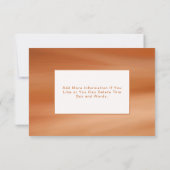 Terracotta Fall Autumn RSVP Card Wedding Oranges (裏面)