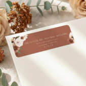 Terracotta Fall Wedding Return Address ラベル