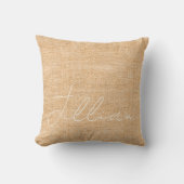 Terracotta Fine Linen Weave Name Home Decor クッション (正面)