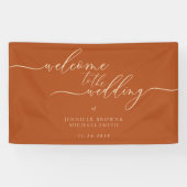 Terracotta Flag Welcome to the wedding 横断幕 (横)