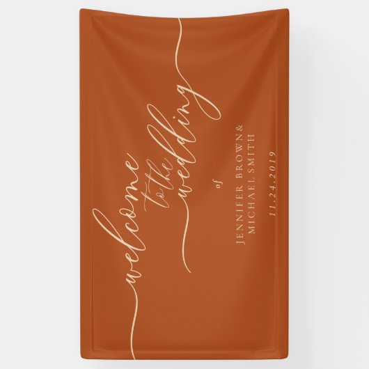 Terracotta Flag Welcome to the wedding 横断幕 (縦)