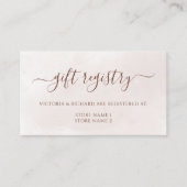 Terracotta Floral Boho Autumn Wedding Gift List エンクロージャーカード (正面)