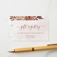Terracotta Floral Boho Autumn Wedding Gift List