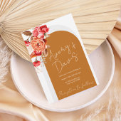Terracotta Floral Boho Wedding Invite 招待状