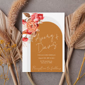 Terracotta Floral Boho Wedding Invite 招待状