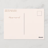 Terracotta Floral Brunch Bridal Shower Warm Earthy ポストカード (裏面)