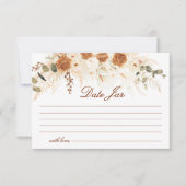 Terracotta Floral Date Night Jar Game Tickets ノートカード (正面)