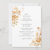 Terracotta Floral Elegant Photo Back Wedding 招待状 (正面)