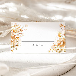 Terracotta Floral Elegant Wedding Place Card プレイスカード