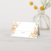 Terracotta Floral Elegant Wedding Place Card プレイスカード (正面)