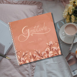 Terracotta Floral Gratitude Journal ノートブック