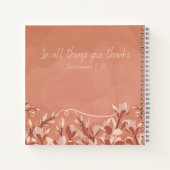 Terracotta Floral Gratitude Journal ノートブック (裏面)