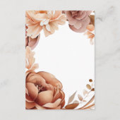 Terracotta Floral Mason Jar Wood Wedding Details エンクロージャーカード (裏面)