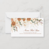 Terracotta Floral Name That Spice Mini Ticket ノートカード (正面)