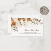 Terracotta Floral Name That Spice Mini Ticket ノートカード (正面/裏面インサイチュ)