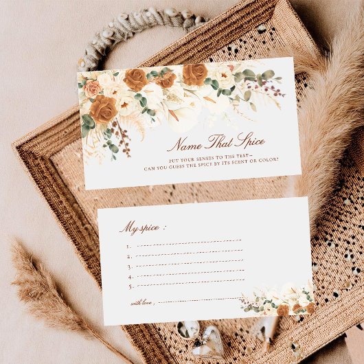 Terracotta Floral Name That Spice Mini Ticket ノートカード