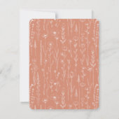 Terracotta Floral Thank You Card | Baby Shower サンキューカード (裏面)