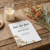 Terracotta Floral Watercolor | Boho Wedding セーブザデート